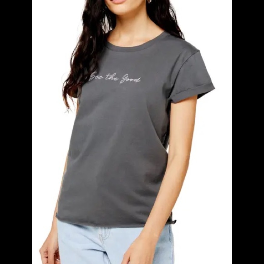 Top shop See The Good T-shirt In Charcoal